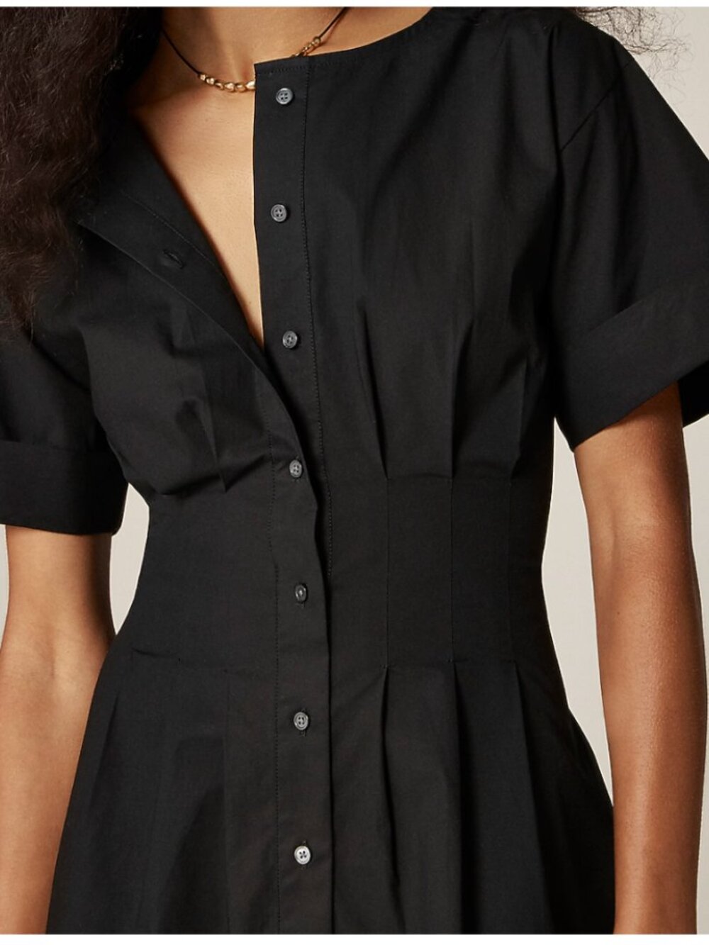 NWT J. Crew Wren Mini Shirt-Dress Cotton-Blend Poplin LBD Office Career Size 10 - Picture 2 of 15